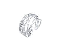 Elli Femme Précieux Bijoux Bagues Enveloppement Nature Feuille Argent 925 Argenté Ajustable Taille de Bague 52 54 56 58