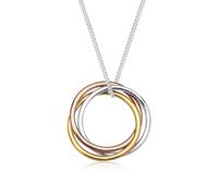 Elli Collier Femme Cercles Tricolore - (925/1000) Argent