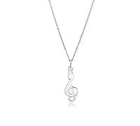 Elli Necklace Women Clef Pendant Classic in 925 Sterling Silver