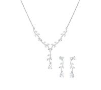 Elli Ensemble de Bijoux 925 Silber Blumenranke Zirkonia