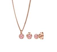 Elli Ensemble de Bijoux Femmes Basique Solitaire Pendentif Set Clous d'oreilles avec Cristaux en Argent Sterling 925