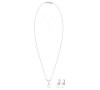 ELLI Parure de bijoux argent / blanc perle, Taille One Size