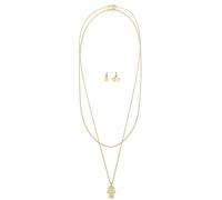 ELLI Parure de bijoux 'Evil Eye, Hamsa' or, Taille 45