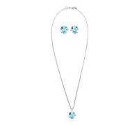 ELLI Parure de bijoux 'Herz' bleu clair / argent, Taille One Size