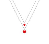 ELLI Parure de bijoux 'Herz, Mutter und Kind' rouge / argent, Taille One Size