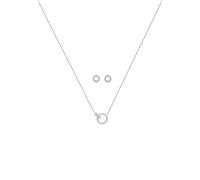 ELLI Parure de bijoux 'Kreis, Kristall' argent, Taille 45