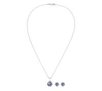 ELLI Parure de bijoux 'Kristall' bleu / argent, Taille 45