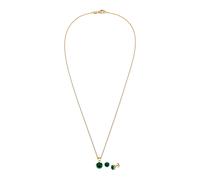 ELLI Parure de bijoux or / émeraude, Taille 45
