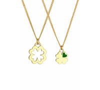ELLI Parure de bijoux or / vert, Taille 45