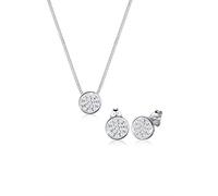 Elli Parures Femme Oxyde de Zirconium Argent Branc Argent 925 45cm
