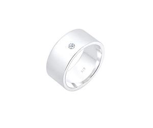 Elli PREMIUM Anneau d'enclenchement Amour Classique Diamant (0.03 ct.) 925 Argent