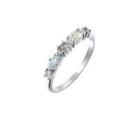 ELLI PREMIUM Bague beige / bleu pastel / mauve / argent, Taille 56