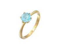 ELLI PREMIUM Bague bleu / or, Taille 56