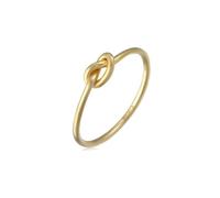 Elli PREMIUM Bague Femme Noeud Géo Minimal en or jaune 375