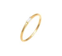 ELLI PREMIUM Bague jaune d'or / transparent, Taille 58