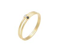 ELLI PREMIUM Bague or / noir / blanc, Taille 54
