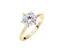 ELLI PREMIUM Bague 'Solitär' or / blanc, Taille 52