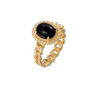 ELLI PREMIUM Bague 'Vintage' or / noir, Taille 56