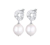 ELLI PREMIUM Boucles d'oreilles argent / blanc perle, Taille One Size