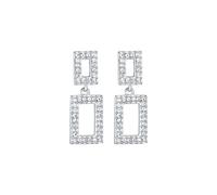 ELLI PREMIUM Boucles d'oreilles argent / transparent, Taille One Size