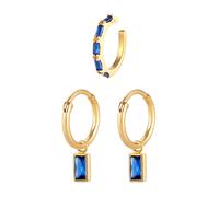 ELLI PREMIUM Boucles d'oreilles bleu / or, Taille One Size