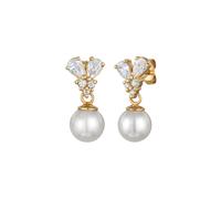 ELLI PREMIUM Boucles d'oreilles 'Kugel' or / blanc perle, Taille One Size