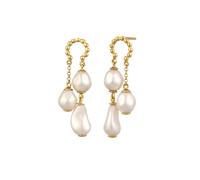 ELLI PREMIUM Boucles d'oreilles or / blanc perle, Taille One Size