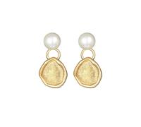 ELLI PREMIUM Boucles d'oreilles or / blanc perle, Taille One Size
