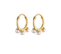 ELLI PREMIUM Boucles d'oreilles or / blanc perle, Taille One Size