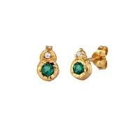 ELLI PREMIUM Boucles d'oreilles or / émeraude, Taille One Size