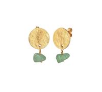 ELLI PREMIUM Boucles d'oreilles or / vert, Taille One Size