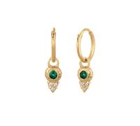 ELLI PREMIUM Boucles d'oreilles or / vert, Taille One Size