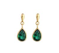 ELLI PREMIUM Boucles d'oreilles 'Tropfen' or / vert, Taille One Size