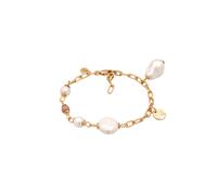 ELLI PREMIUM Bracelet or / blanc perle, Taille 16
