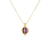 ELLI PREMIUM Chaîne 'Amethyst' or / violet, Taille 50