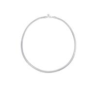 Elli PREMIUM Collier Chaîne de serpent plate et élégante à chevrons pour dames, blogueuse de tendances en argent sterling 925