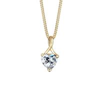 ELLI PREMIUM Chaîne 'Herz' bleu / or, Taille 45