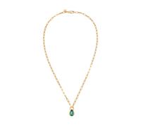 ELLI PREMIUM Chaîne or / émeraude, Taille 45
