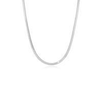 Elli PREMIUM Collier Chaîne de serpent plate et élégante à chevrons pour dames, blogueuse de tendances en argent sterling 925