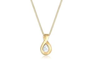 Elli PREMIUM - Collier court - Or jaune 14 cts - Infini - Oxyde de Zirconium - 45 cm - 0109612716_45