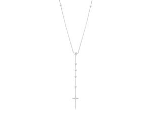 Elli PREMIUM Collier Femme Chapelet Croix - (925/1000) Argent