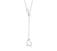 Elli PREMIUM Collier Femme Pendentif Infinité Symbole de Scintillant de Diamant (0,015 ct.) - (925/1000) Argent