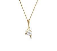 Elli PREMIUM Collier Femme Pierre Zircone en Or Jaune 585