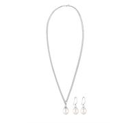 ELLI PREMIUM Parure de bijoux argent / blanc perle, Taille One Size