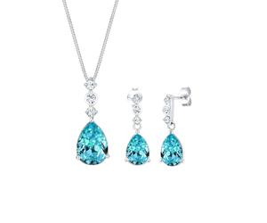 ELLI PREMIUM Parure de bijoux bleu / argent, Taille One Size