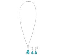 ELLI PREMIUM Parure de bijoux bleu / argent / transparent, Taille One Size