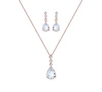ELLI PREMIUM Parure de bijoux 'Drop' or rose, Taille One Size