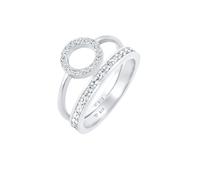 ELLI PREMIUM Parure de bijoux 'Kristall' argent, Taille 58