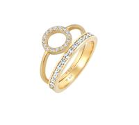ELLI PREMIUM Parure de bijoux 'Kristall' or, Taille 56