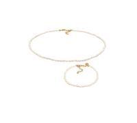 ELLI PREMIUM Parure de bijoux or / blanc perle, Taille 35